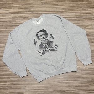 Grey Edgar Allan Poe Crew Neck Sweatshirt